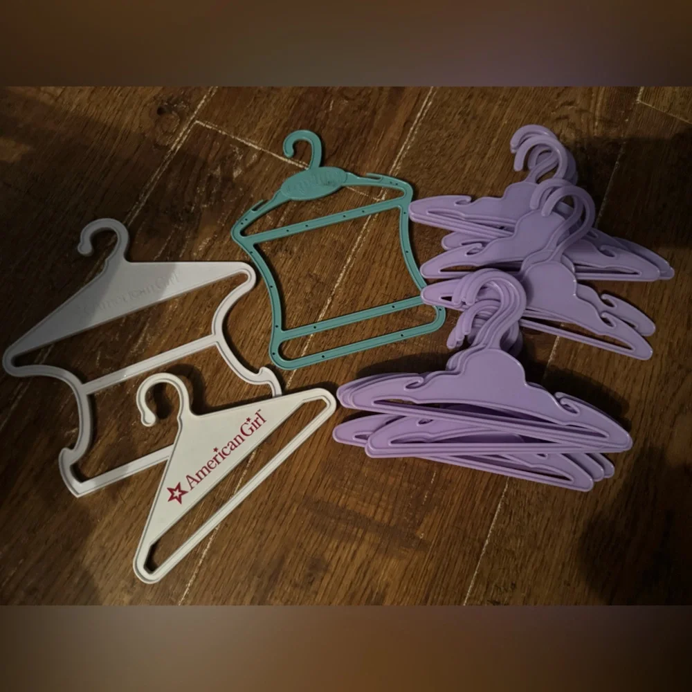 American Girl doll hangers AG, Our generation bundle of 37 doll clothes hangers